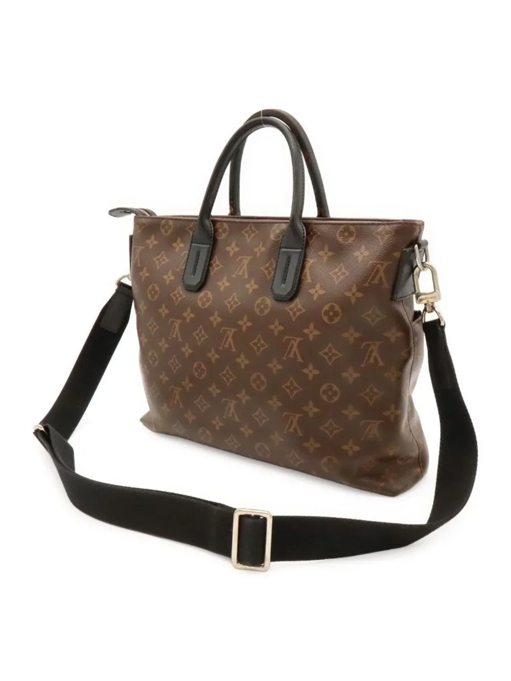 Louis Vuitton Monogram Macassar 7 DW Business Briefcase Document Purse Tote